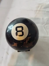 Wadsworth Compact Make up Mirror 8 Ball Vtg 1950’s Figural Metal 