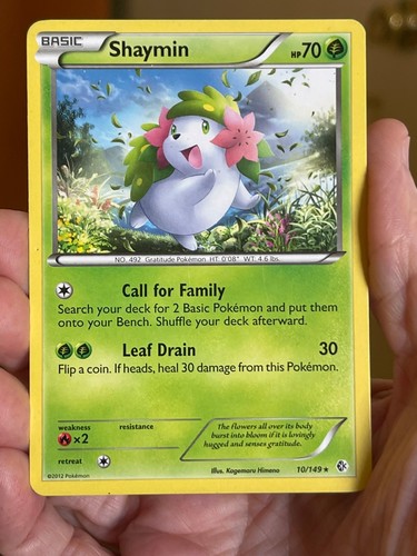POKEMON SHAYMIN 10/149 RARE (NON HOLO) BOUNDARIES CROSSED LP CARD