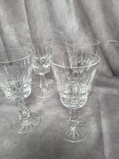 4 Waterford Crystal "Rosslare" Hand Cut Claret Wine Stem Vintage 6" Retired