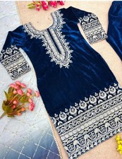 Women New Designer Party Wear Look Heavy Embroidered Kurti With Bottom ...