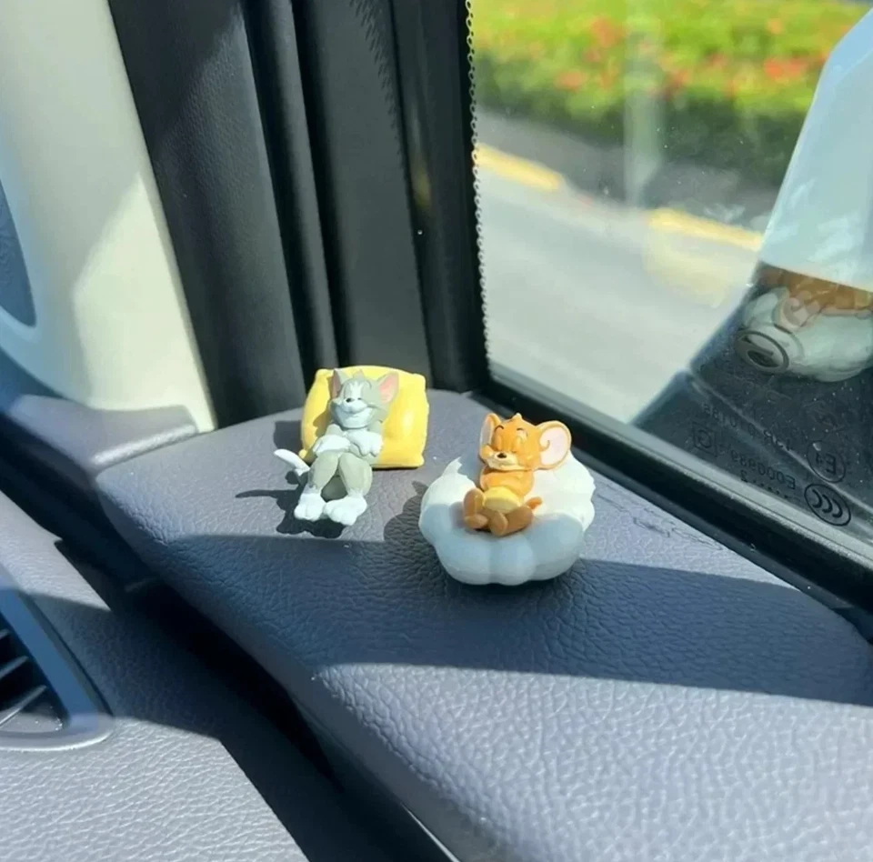Sleeping Tom & Jerry Figure Figurine Cake Car Ornament Toy Doll 9-10cm Free Ship - Image 2 of 4