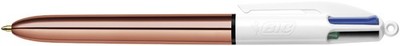 BIC Druckkugelschreiber 4Colours Shine Strichstärke: 0,40 mm rosegold / weiß