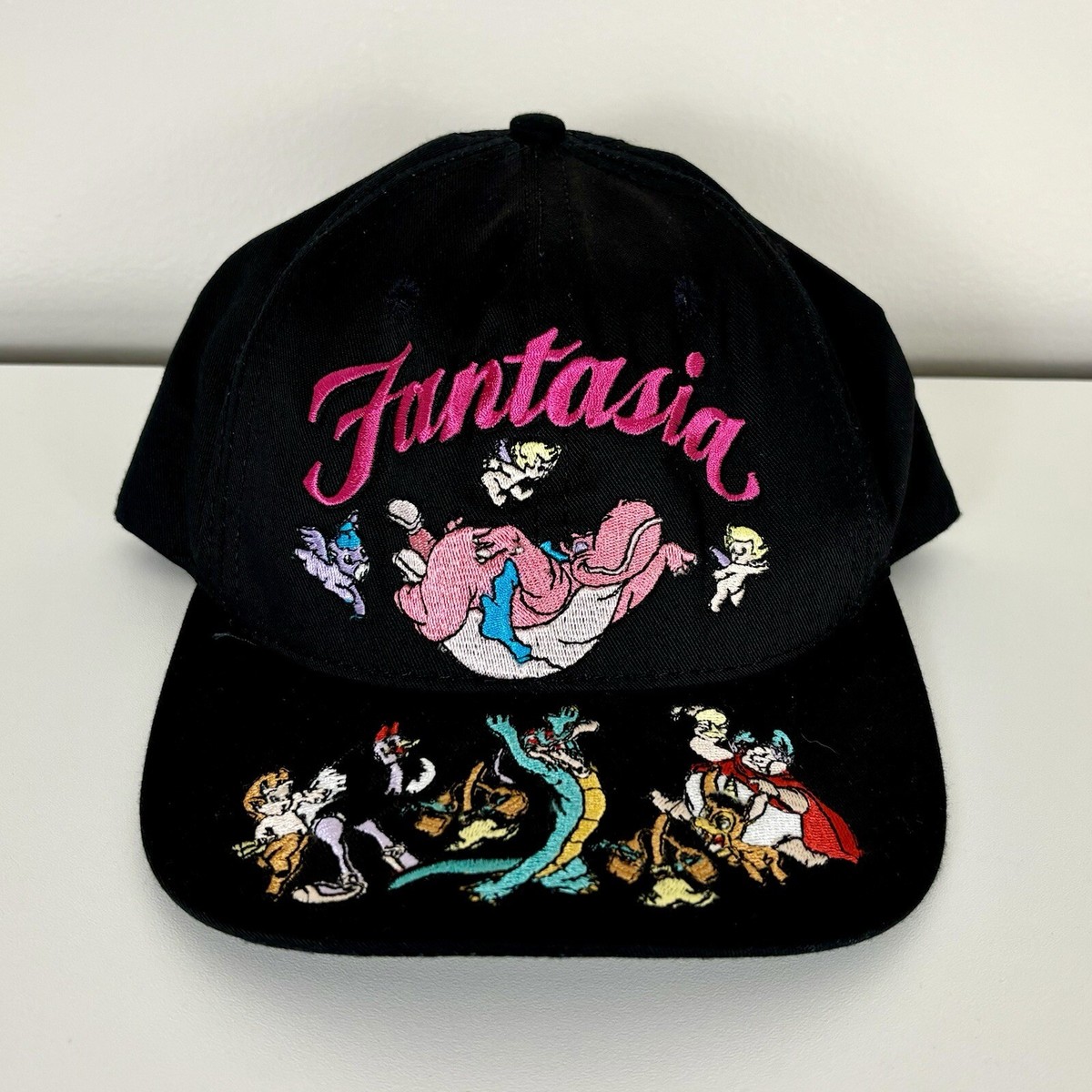 Vintage Fantasia Movie Disney Store Hat Cap Hyacinth Hippo Made in 