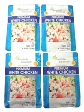 4 Pack - Mini Food Life Balanced Premium White Chicken - 4.5 oz Each