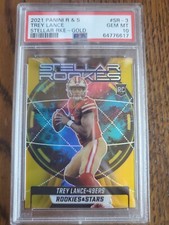 2021 Rookies And Stars Trey Lance Gold /10 PSA 10 pop 1 Stellar Rookies 49ers