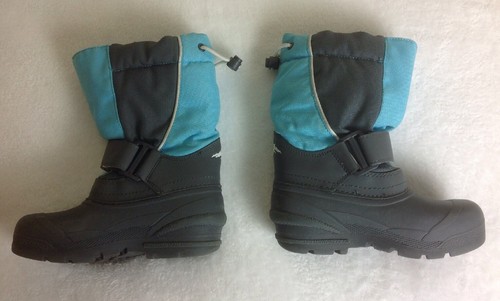 Kid's Tundra Snow Boots Sz 11 Aqua Blue Waterproof Warm Outdoor Fleece Lining - Bild 4 von 10