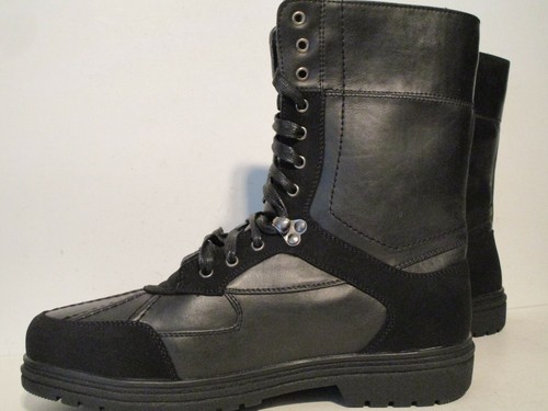 Franco Vanucci Mens Chuck-2 Military-inspired Lace Up Boots Black Size 12 11 10 - Picture 3 of 5