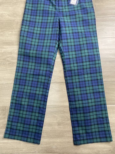 $69 Vineyard Vines Boys Holiday Plaid Breaker Pants Blue Green Size 16 New - Picture 5 of 7
