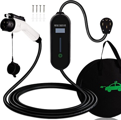 TZACDNB Level 2 EV Charger, Up to 32A, 80-265V, Adjustable Current and Scheduled
