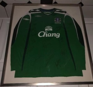 framed everton shirt
