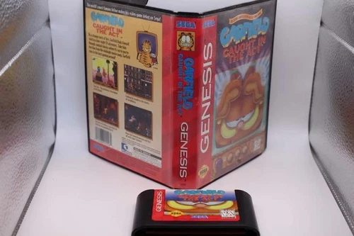 GOOD Vintage Garfield Caught in the Act Sega Genes IB Box (NO Manual)Tested