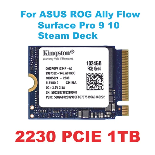 NEW Kingston 2230 SSD 1TB NVMe PCIe 4x4 For Surface Pro 9 10 Steam Deck ASUS ROG