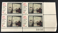 1971 John Sloan American Artist 8c Stamp Block of 4 Scott #1433