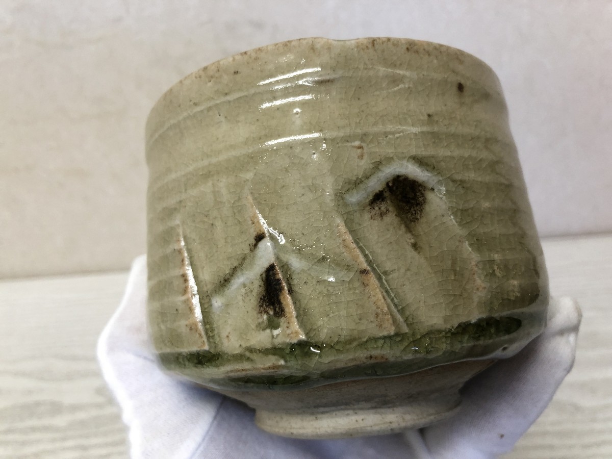 【原画】『wan on wan』 Y3738 CHAWAN Seto-ware signed Japan antique tea ceremony