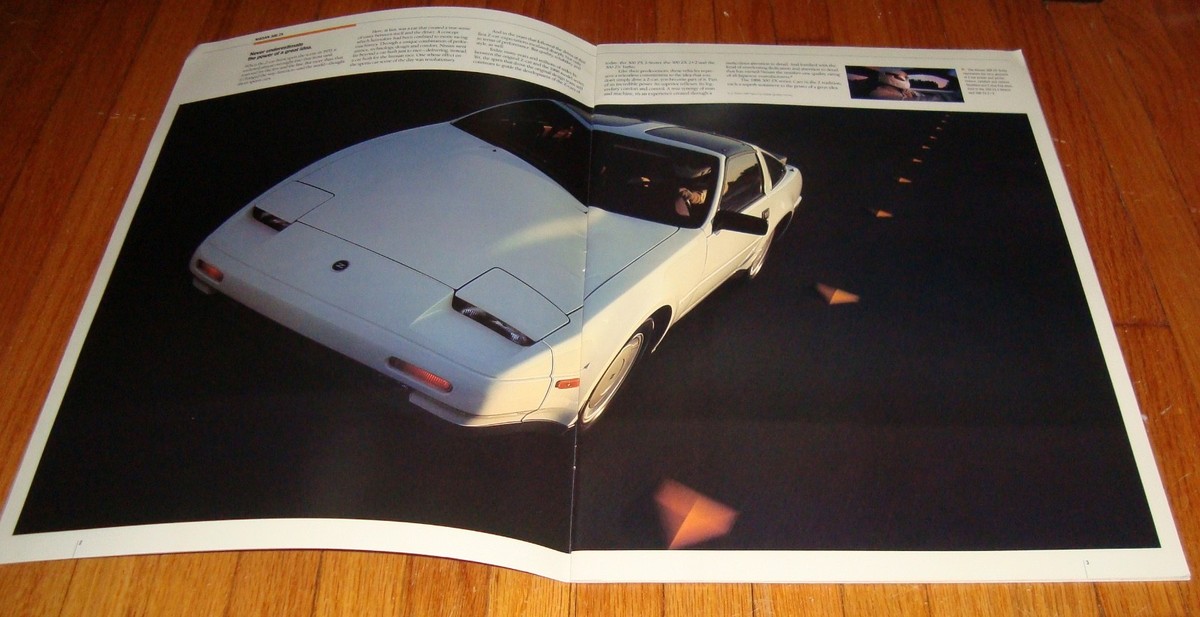 Original 1988 Nissan 300ZX Deluxe Sales Brochure Catalog 2+2 Turbo