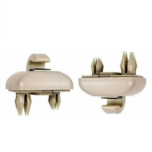 Pair Sun Visor Clip Beige 8U0857562A For Audi A3 A4 A5 Q5 A7 B6 B7 B8 S4 S5 TT Foto 2 de 4