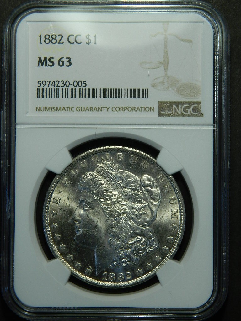 1882 CC Morgan Dollar NGC MS63 ~ VSS VAM 3 (Dbl Date/Ear, Spiked