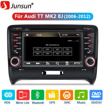 7'' CD DVD Für Audi TT MK2 8J 2006-2012 Autoradio GPS Navi SWC BT FM RDS DAB+