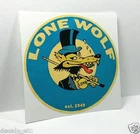 LONE WOLF Vintage Style DECAL, Vinyl STICKER, rat rod, racing, hot rod