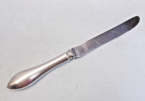 POINTED ANTIQUE STERLING SILVER HANDLE DINNER KNIFE-CLASSIC 1895 REED/BARTON