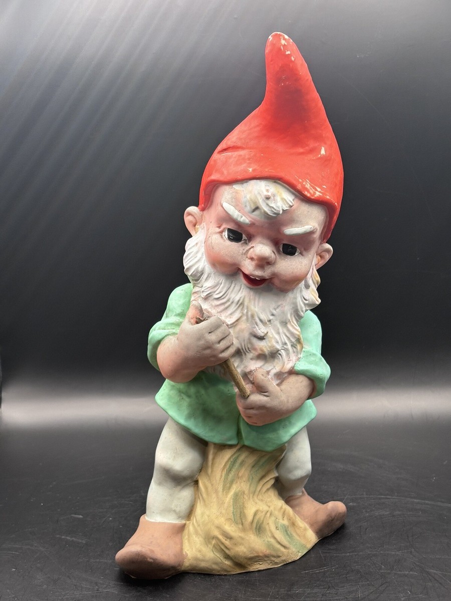 Vintage Signed Heissner Gnome West Germany 11” Rubber/plastic