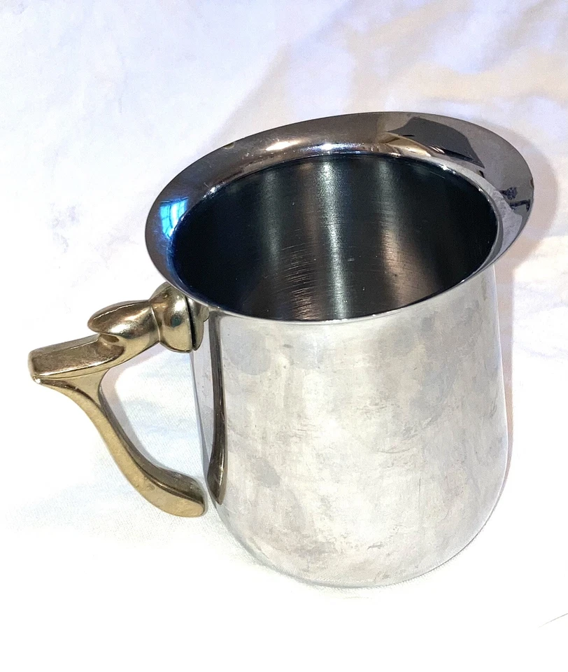 Kromex Coffee Creamer Pitcher circa 1955 with decorative handle Vintage - Image 3 of 4