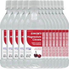 Swan Cherry Magnesium Citrate Oral Solution 10 Oz. Laxative BOX Of 12
