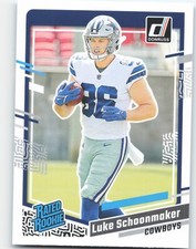 LUKE SCHOONMAKER RC RATED ROOKIE 2023 PANINI DONRUSS FOOTBALL COWBOYS