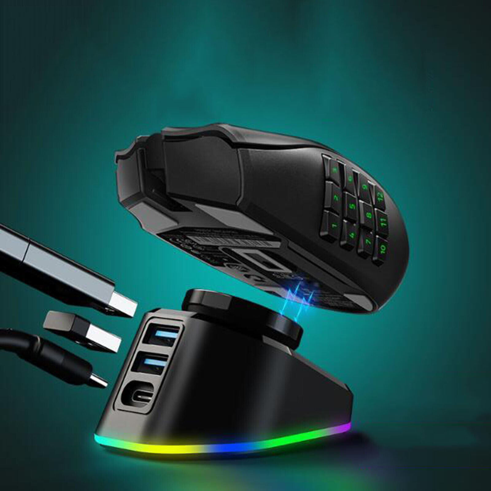 Gaming Mouse Charger Wireless Mouse Charging Base for Logitech G502 G703 Razer-image