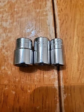 Snap On 1/4 Drive 1/4 5/16 3/8 8PT Sockets Lot Of 3