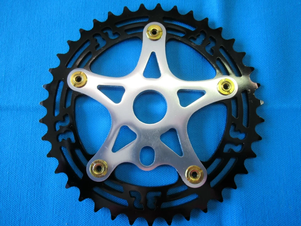 SE Racing BMX 39 Tooth Alloy Chainring and Spider in Black with Silver - New - Image 2 of 4