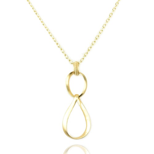 Gold Twisted Link Necklace, 30-inch