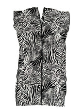 NATORI Black White Animal Print VNeck Long Caftan Size Large