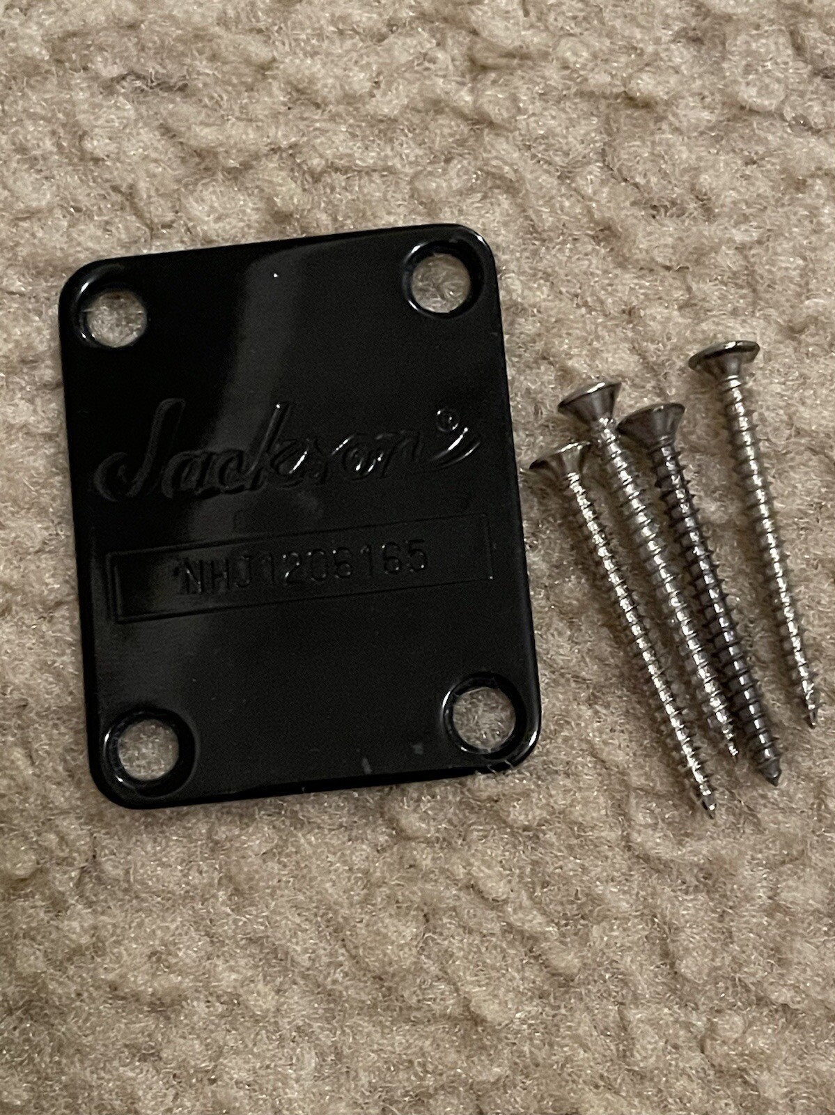 Jackson Guitar Neck Plate Black Neck Plate & Screws eBay
