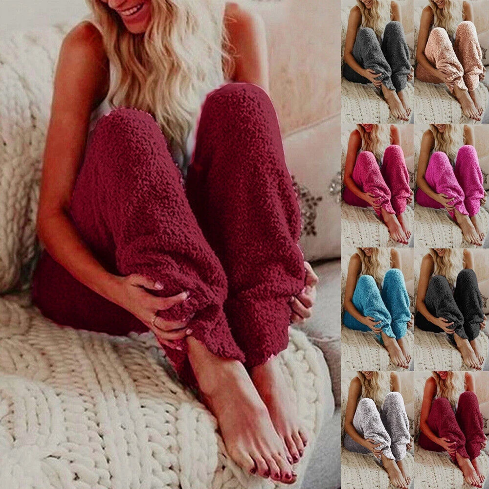 Ladies fleece deals lounge pants