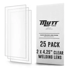 Clear Welding Lenses 2x4.25" – .04” Thick 2x4 Clear Welding Lens, 25 Pack, Clear