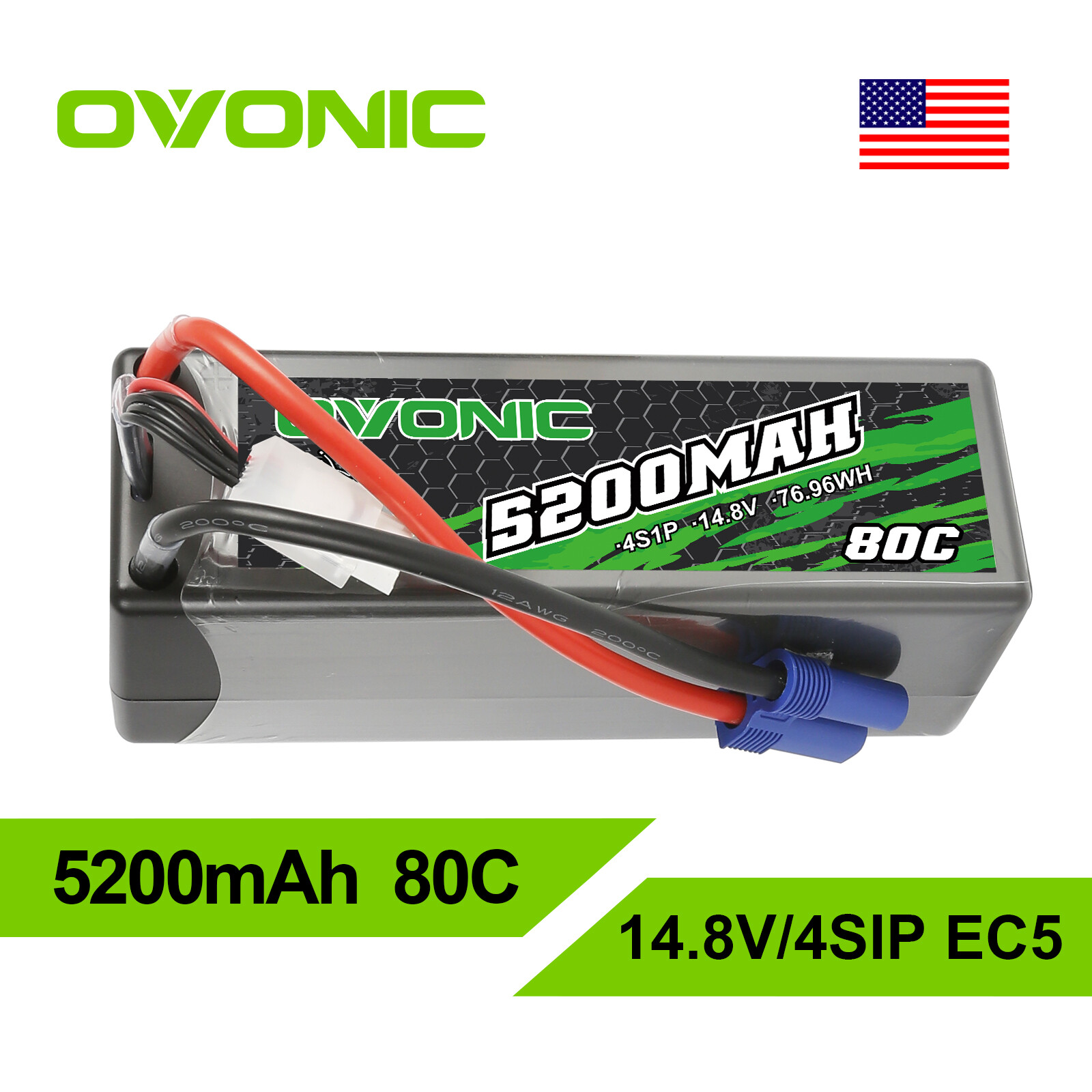 Pack De 4 Baterías Lipo 4S 14.8V 650mAh 80C Con XT30 Para Drones FPV Y Helicópteros