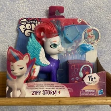 My Little Pony Zipp Storm Sparkle Adventures + Accessories, Hasbro ages 5+ NEW!