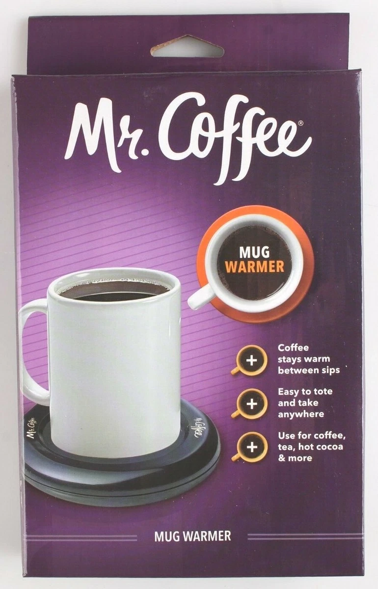 Mr. Coffee Tea Soup Hot Beverages MWBLK Mug Warmer for Office Home