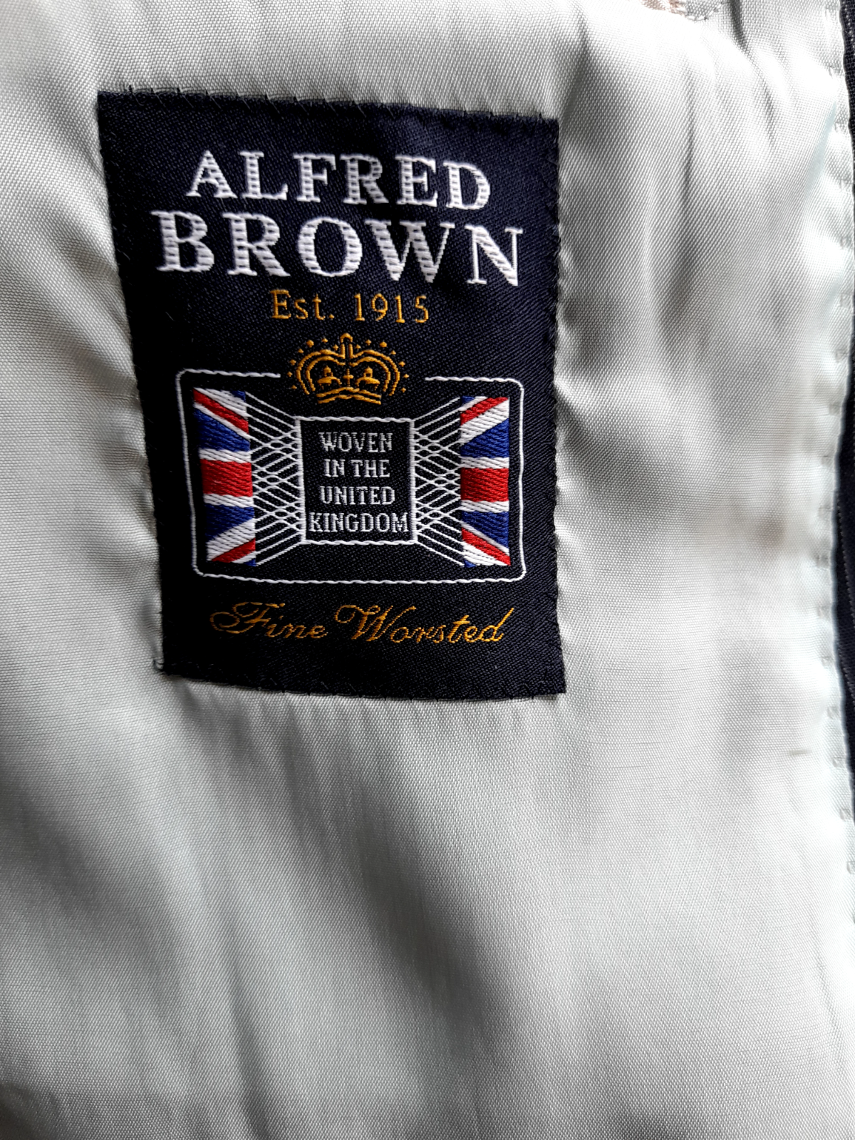 FILA M&S. Giacca uomo gessato blu navy ispirata ad Alfred Brown Saville Row. TG 40