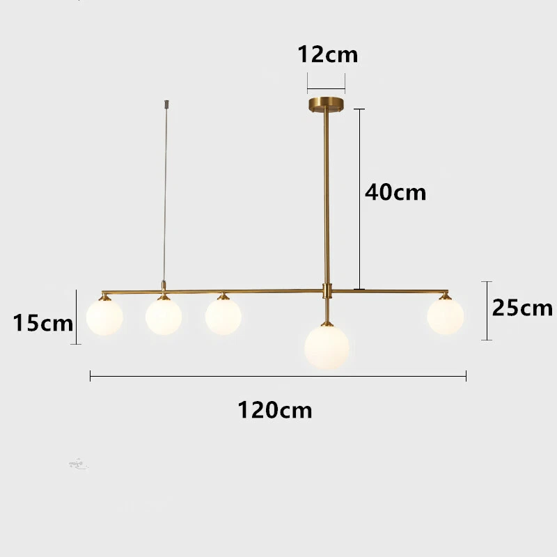 Kitchen Chandelier Lighting Dinning Room Ceiling Light Copper Lamp Pendant Light - Image 2 of 4
