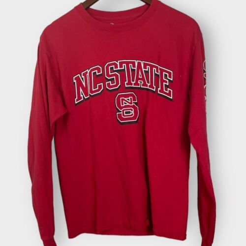 Champion Authentic Medium Long Sleeve T-Shirt NC State Red North Carolina