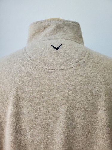 Callaway Golf Sport Men's M Beige Full Zip Fleece Jacket - Picture 6 of 11