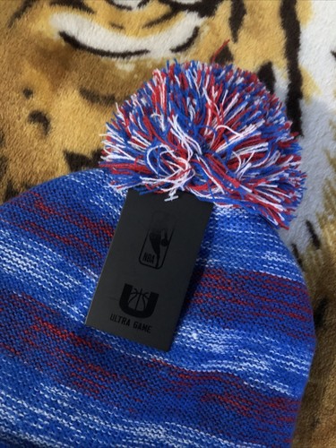 Philadelphia 76ers NBA Strick Bommel Beanie Strumpfmütze Kappe blau rot Einheitsgröße - Bild 3 von 5