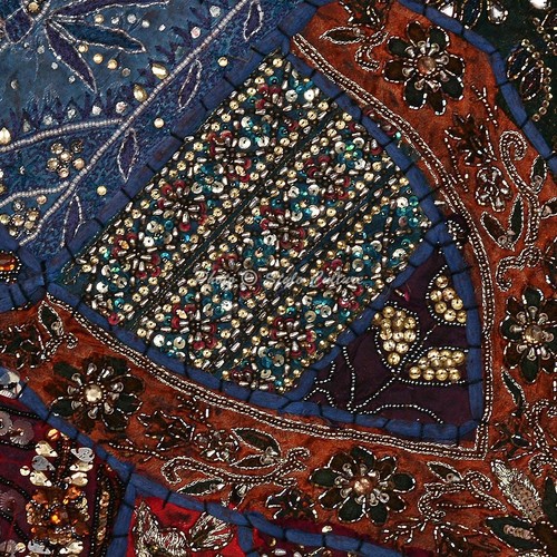 Cushion Cover Pillow Case Beaded Boho Ethnic Traditional Throw Decor Art Yoga - Picture 5 of 6