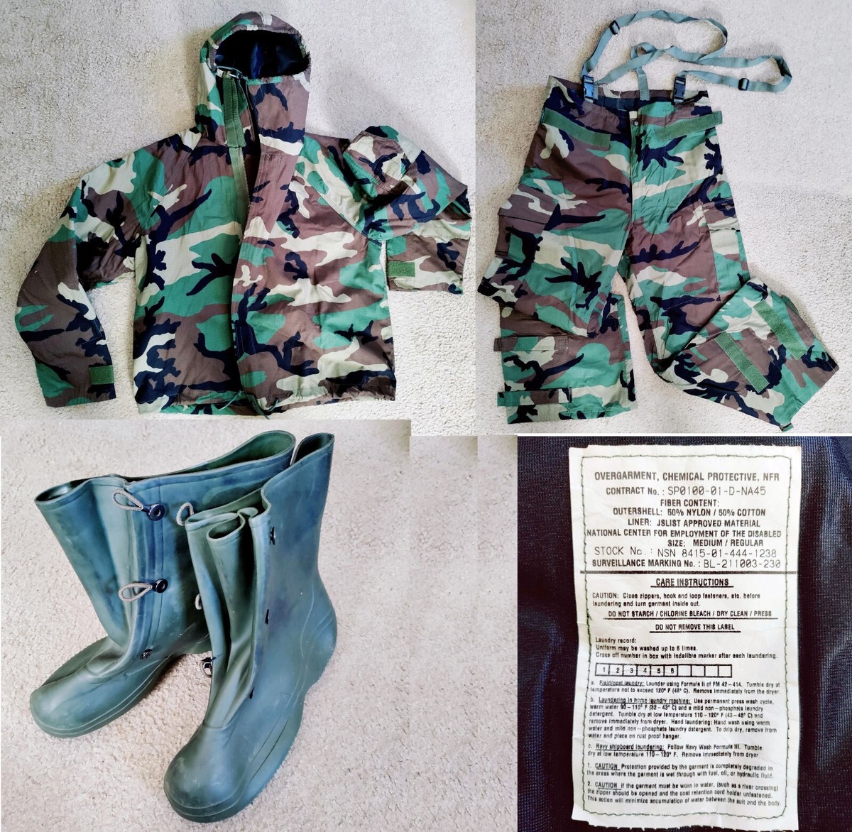 Pants & Jacket US Air Force Chemical Protective Overgarment Pants & Jacket US Air Force Chemical Protective Overgarment