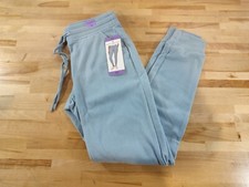 Marc New York Ladies Ribbed Drawstring Fleece Jogger Sweatpants Blue Size XS