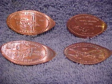 4 BOEING EMPLOYEEs COIN CLUB elongated cents 2014 CH-47 Chinook 15 V22 16 18 737