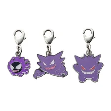 Pokemon Center National Zukan Metal Charm 092 093 094 Gastly Haunter Gengar