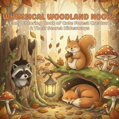 Whimsical Woodland Nooks: A Cozy Coloring Book of Cute Forest Creatures & Their